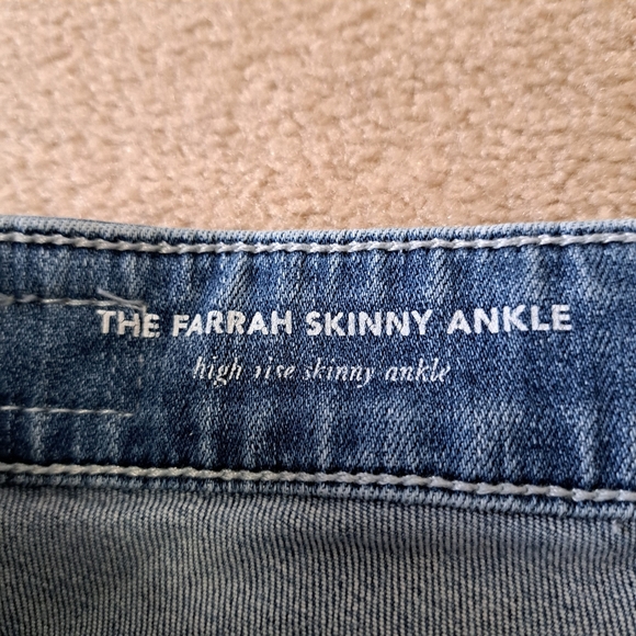 Adriano Goldschmied Jeans Womens 28 Blue Denim The Farrah Skinny Ankle High Rise - Picture 5 of 13